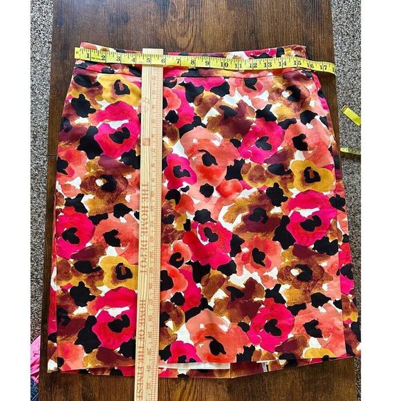 Ann Taylor Cotton Splattered Paint Lined Skirt Women Sz 10P Office & Work Ready - Picture 4 of 8